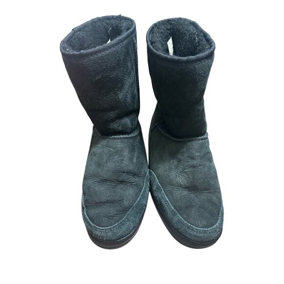Ugg Black Ultra Short Bootie Sz 6 - Picture 1 of 4